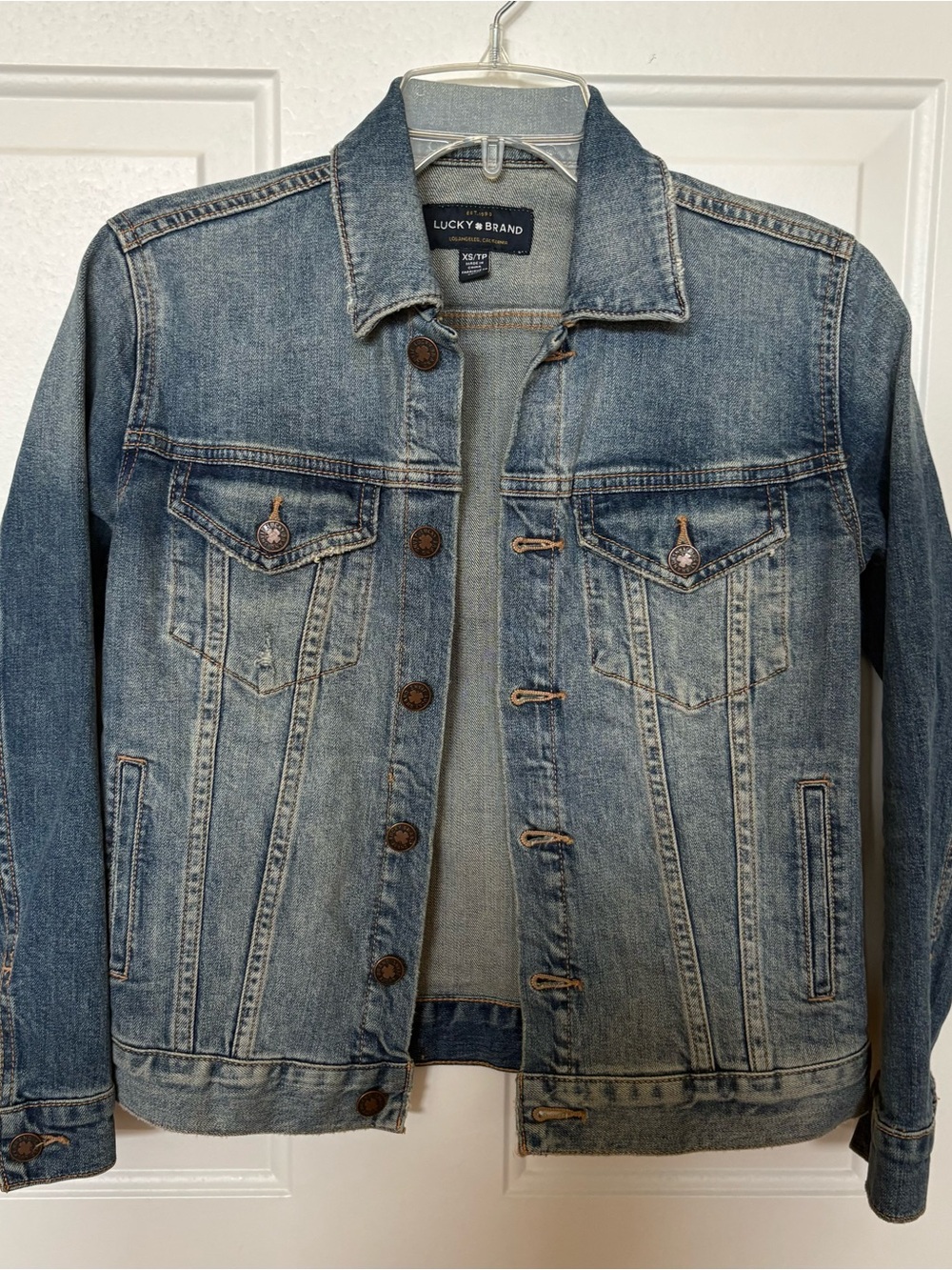 Lucky Brand Faded Light Blue Denim Jacket
